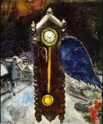 Clock with Blue Wing by Marc Chagall ...