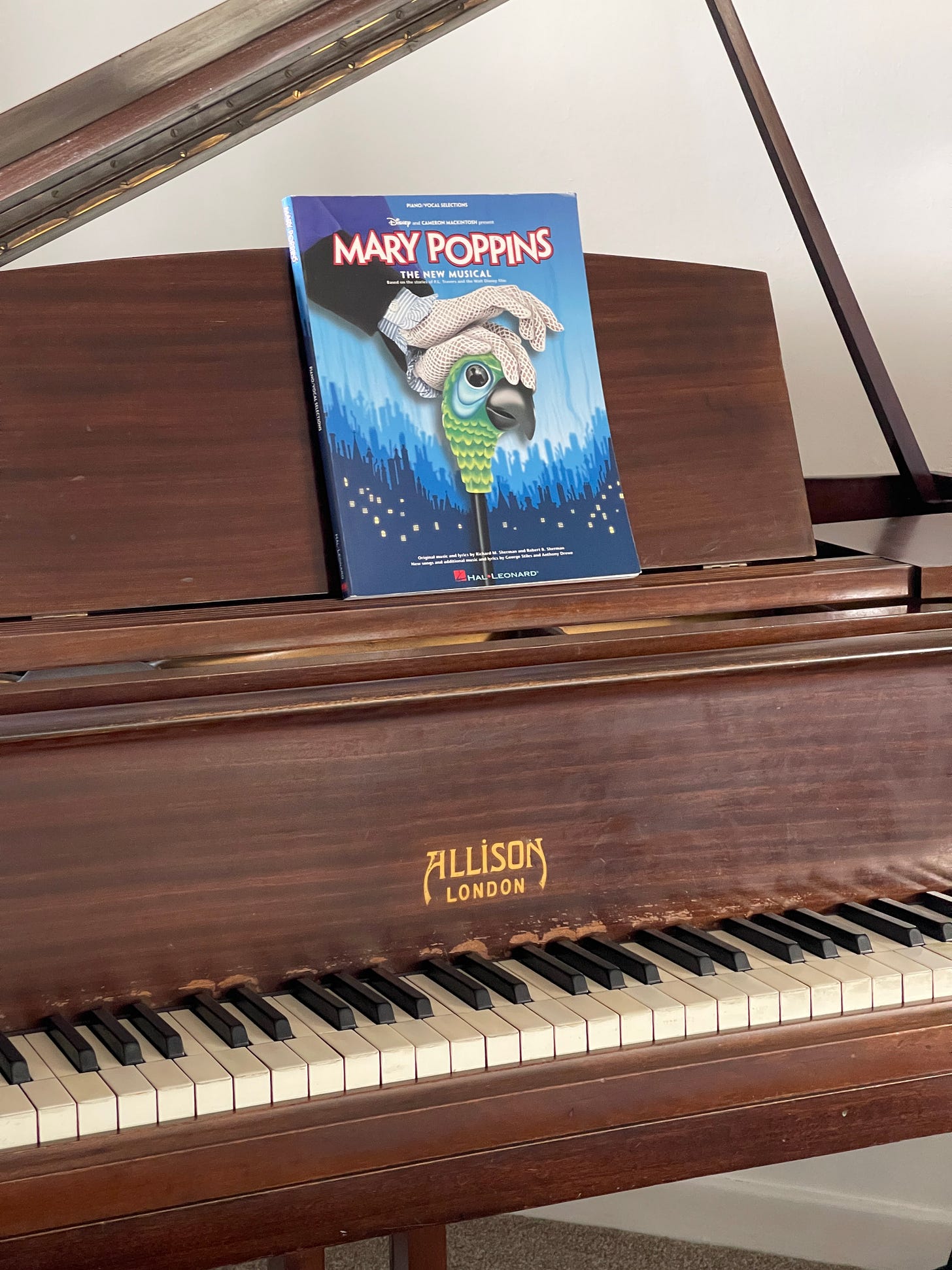 Shown above: Meet “Allison” who is Jack’s grand piano.