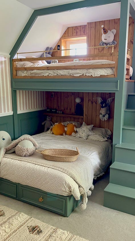 bunkroom makeover before and after details