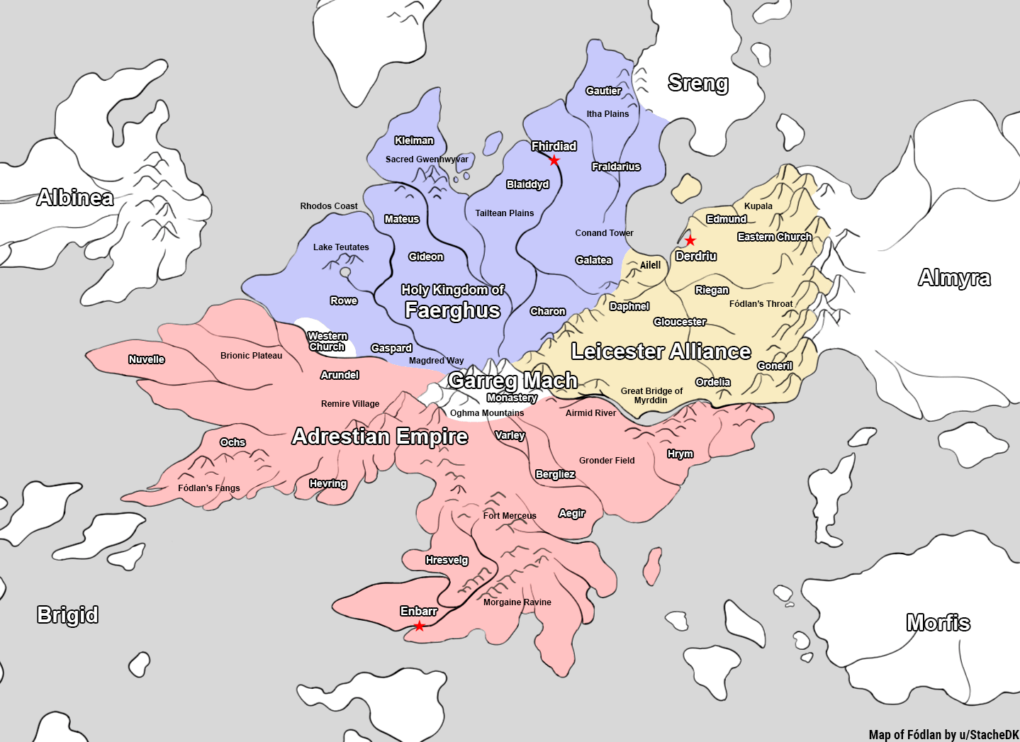 Made a simple map of Fódlan : r/fireemblem