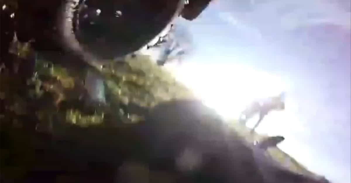 Bodycam footage from a sab laying on the ground. A quad bike's wheel is seen on the edge of the frame. Bodycam footage from a sab laying on the ground. A quad bike's wheel is seen on the edge of the frame.