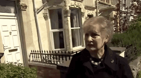 Gif of Brenda from Bristol saying 'not another one'