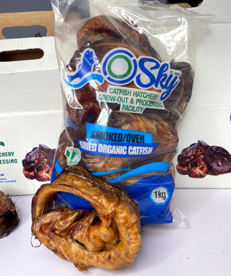 Dried catfish produced by Osky.