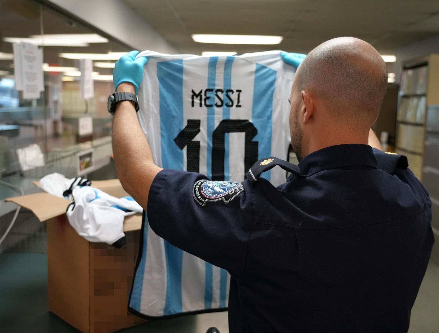 US Customs & Border Protection (CBP) Agents have intercepted a flood of fake FIFA World Cup merchandise entering the US from abroad (US Customs & Border Protection photo) US Customs & Border Protection (CBP) Agents have intercepted a flood of fake FIFA World Cup merchandise entering the US from abroad (US Customs & Border Protection photo)
