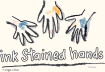 Ink Stained Hands