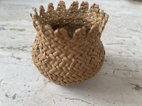 Vtg Tarahumara Hand Woven Basket From Copper Canyon Region Of Chihuahua, Mexico - Picture 1 of 3