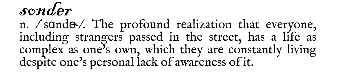 Image of "sonder" definition