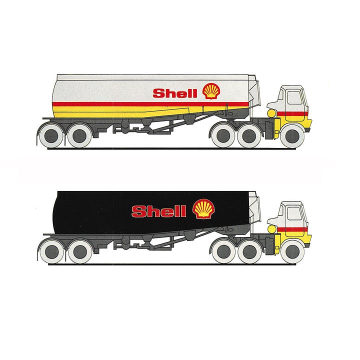 Raymond Loewy's 1971 logo for oil giant Shell