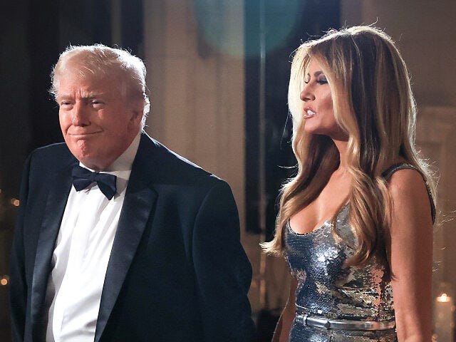 Donald Trump U.S. President Donald Trump and first lady Melania Trump arrive for a New Year’s Eve eve
