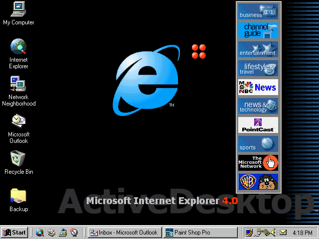 File:Windows 98 active desktop.png - Wikipedia