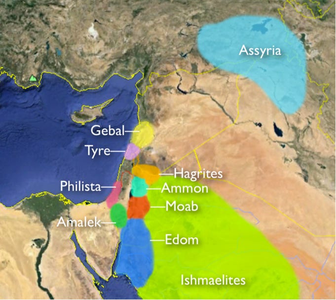 The nations and peoples of Psalm 83