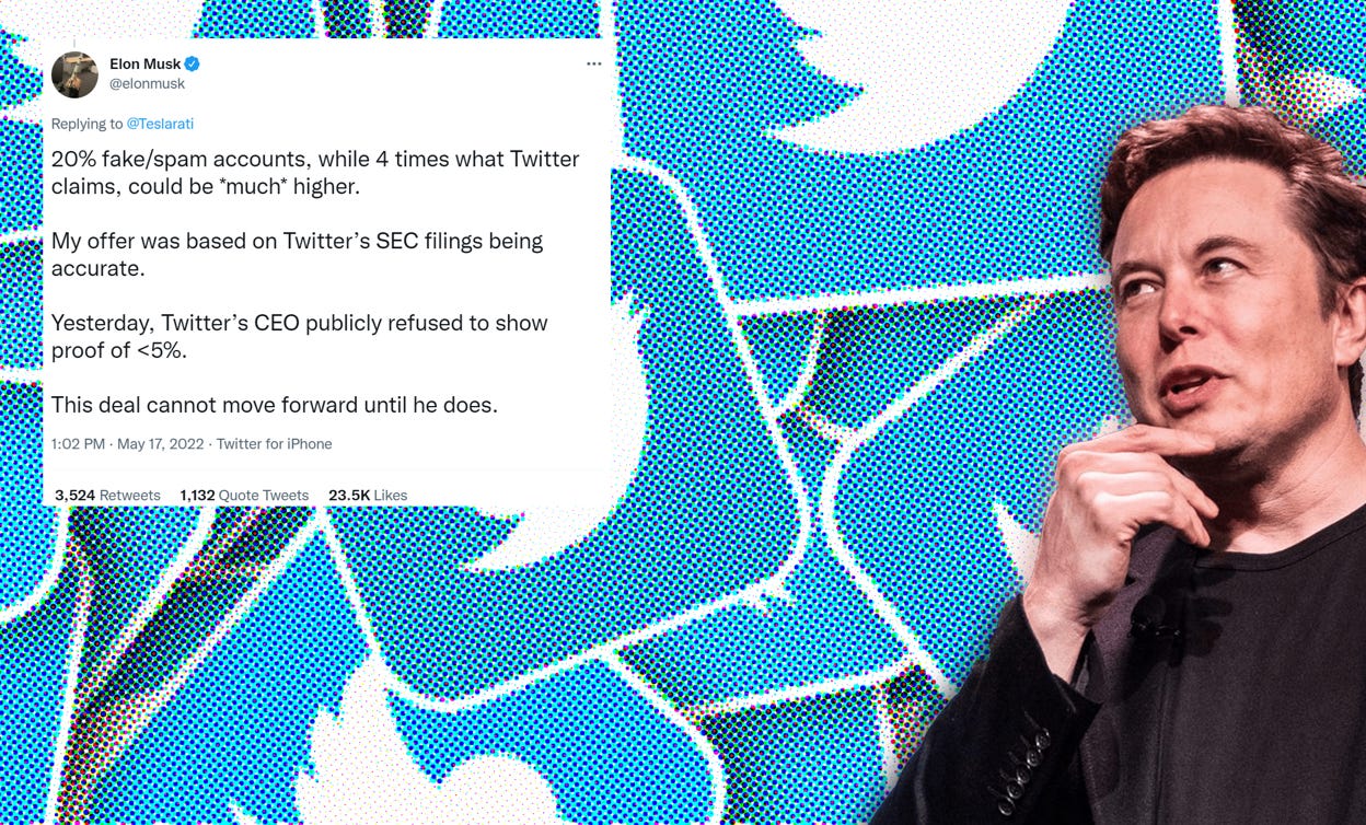 Elon Musk Says Twitter Deal On Hold Until Parag Agrawal Shows Proof Of 5% Bots