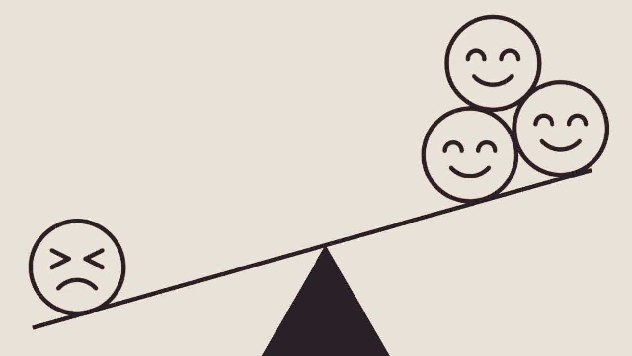 graphic: negatives 'weigh more' than positives