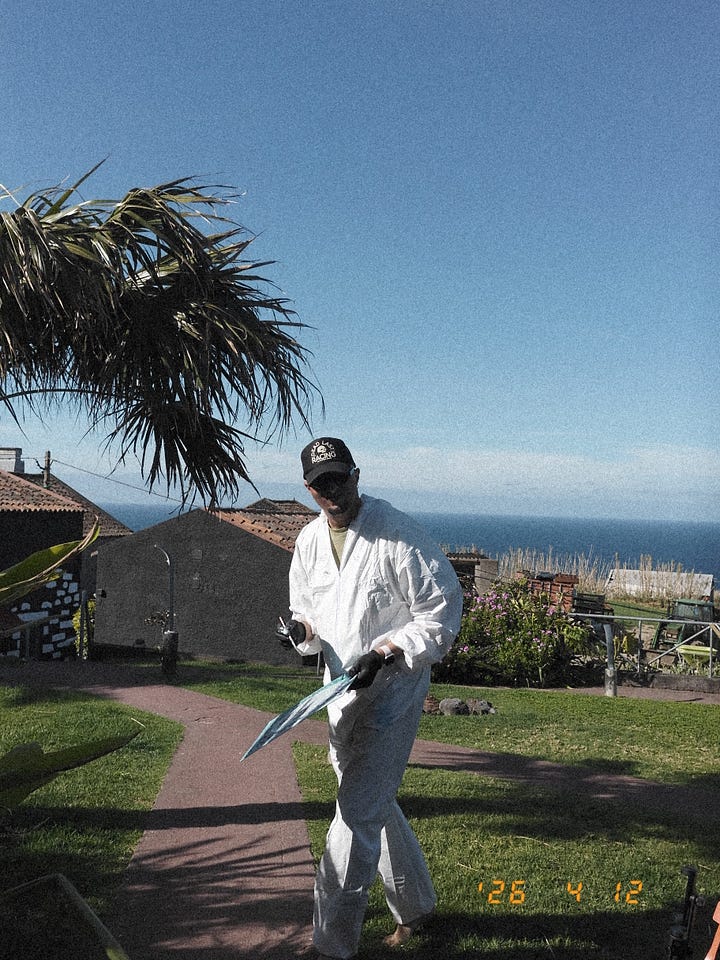 Shabazz Larkin Making a portrait in Portugal