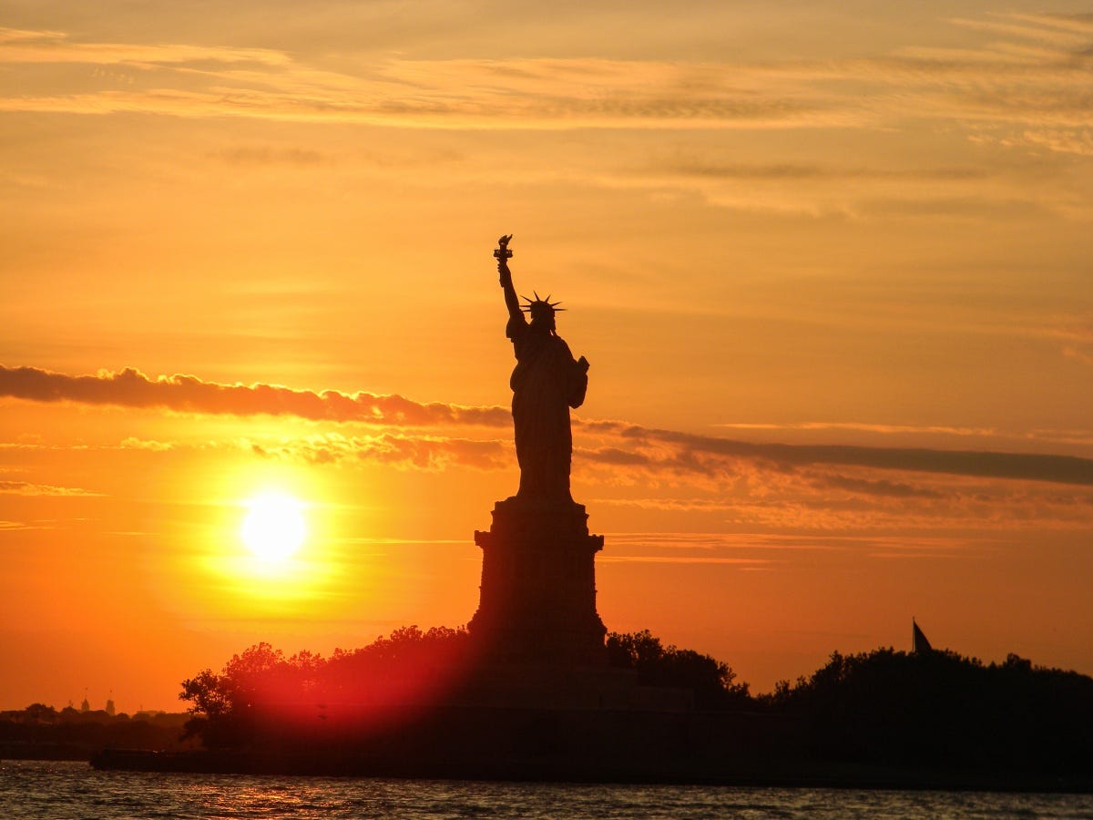 Statue of Liberty Sunset Statue of Liberty Sunset