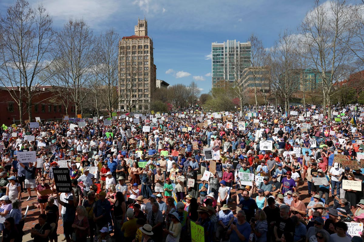 Crowd gathered in outrage, Asheville, NC Crowd gathered in outrage, Asheville, NC