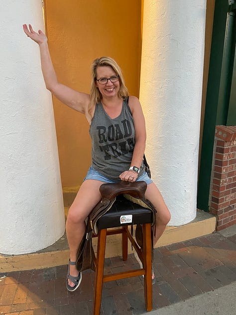 Photos of Donetta and James Dalman around the world.