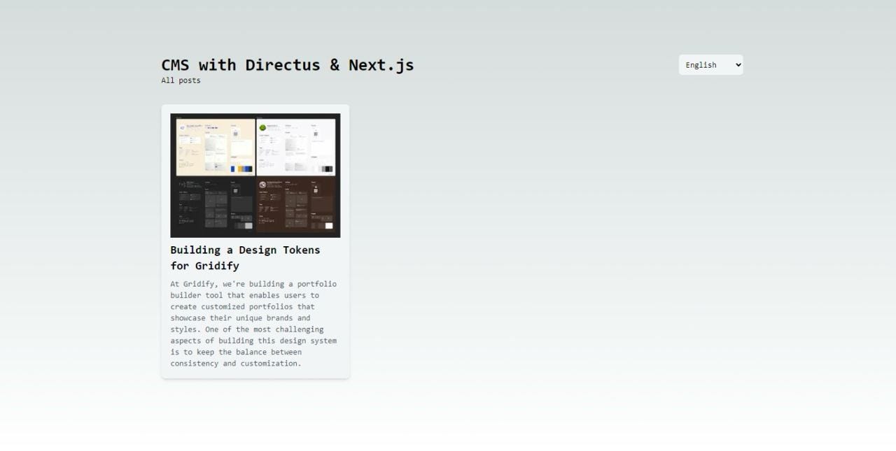 How to build a CMS with Directus and Next.js