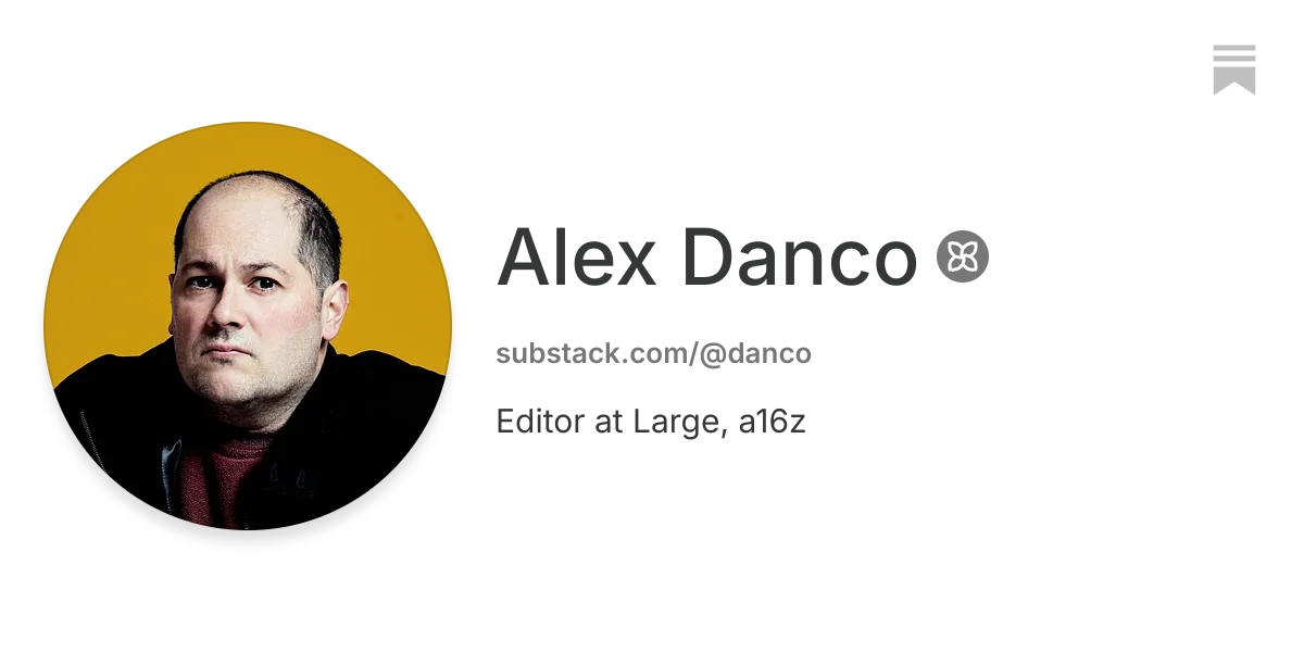 Alex Danco | Substack