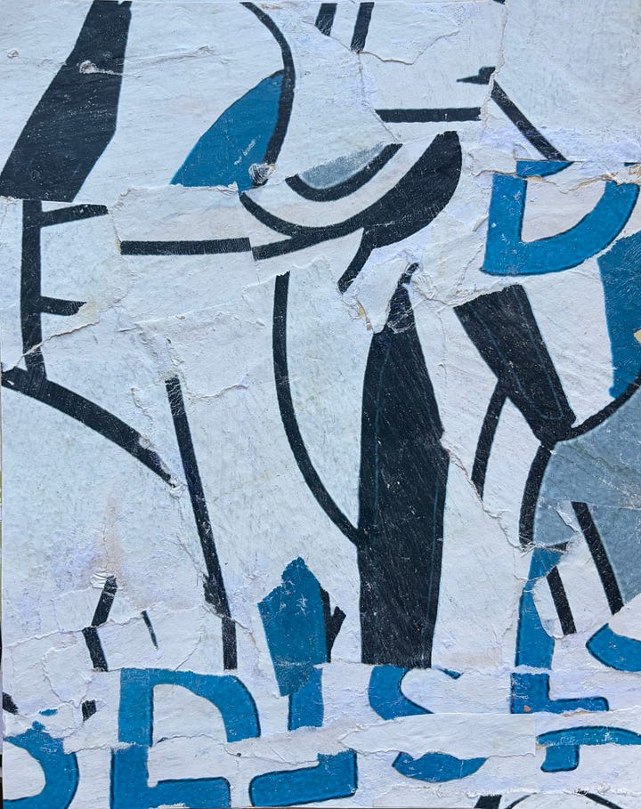 Made with local posters from the streets of Rome.