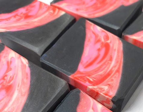 Image of a variety of decorative handmade soaps
