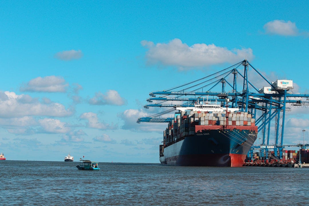 a large ship in the water a large ship in the water