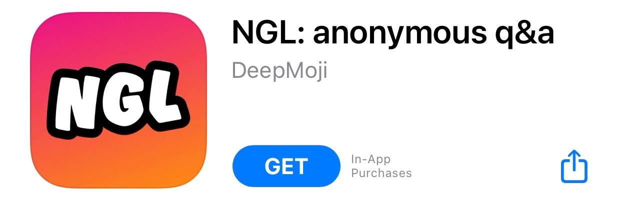 Imagen de NGL en la App Store Imagen de NGL en la App Store