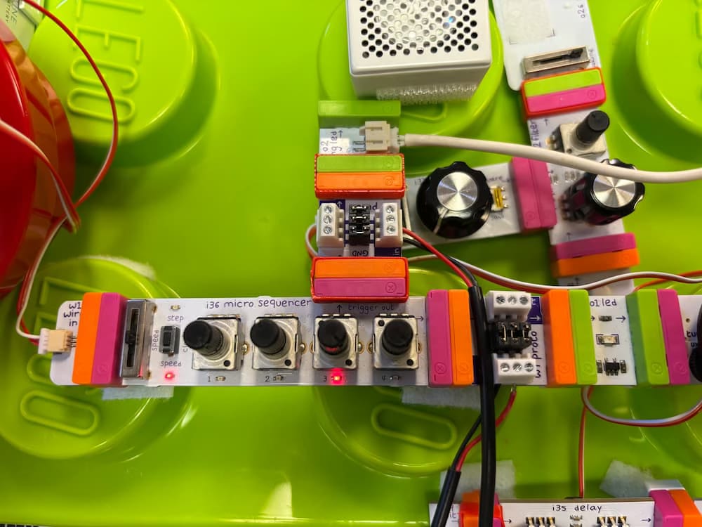 littleBits onto of a green background. littleBits onto of a green background.