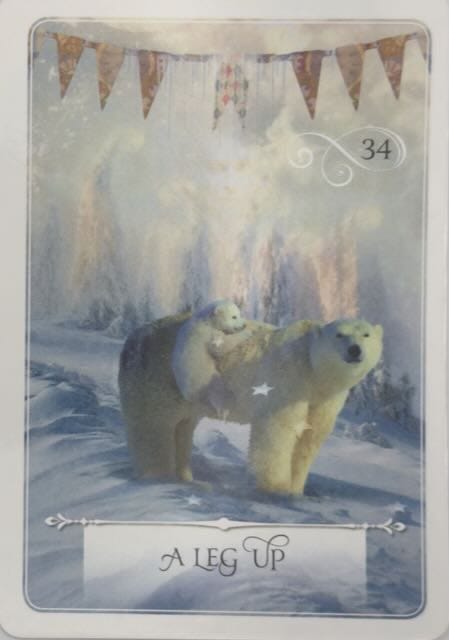 The Death and Rebirth tarot card and the A Leg Up oracle card