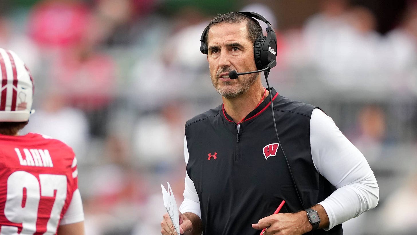 Wisconsin Badgers head coach Luke Fickell.