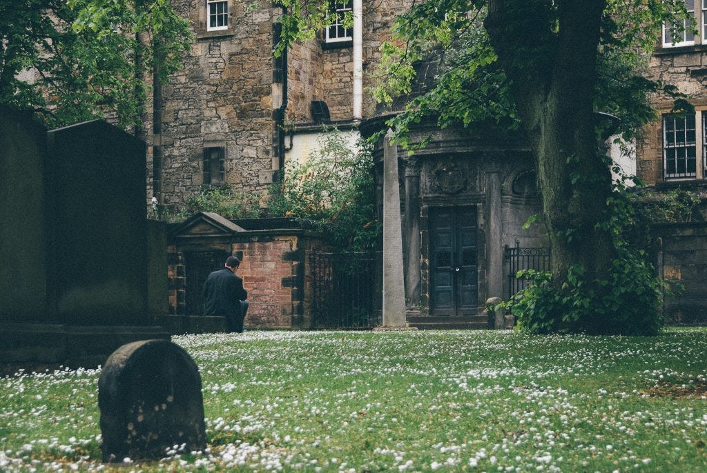 The tomb with trees in foreground