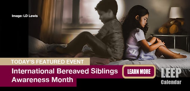 A girl sits back to back with the ghost of her brother to represent Bereaved Siblings Awareness Month. Promptography LD Lewis. 