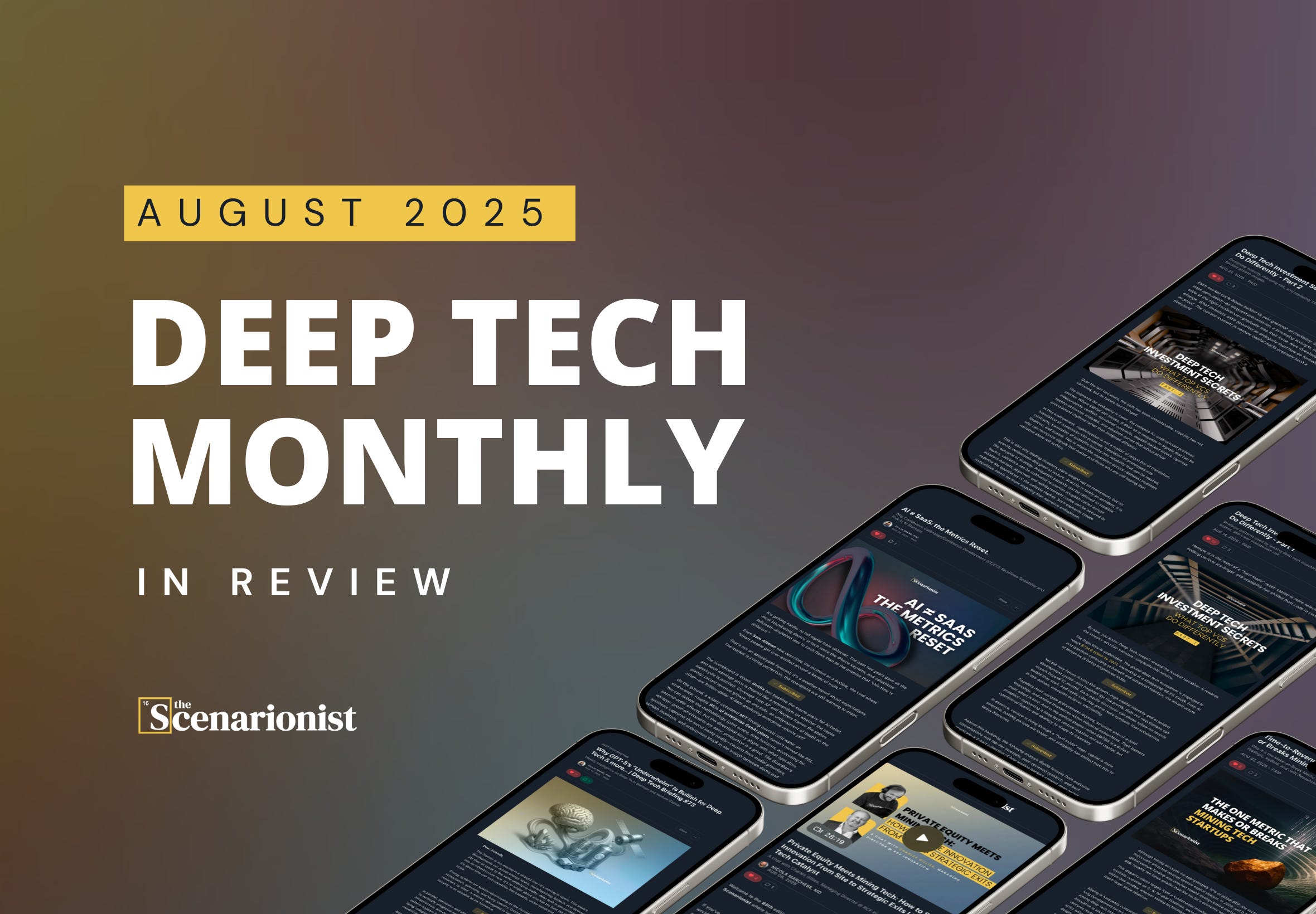 Deep Tech Monthly in Review in August