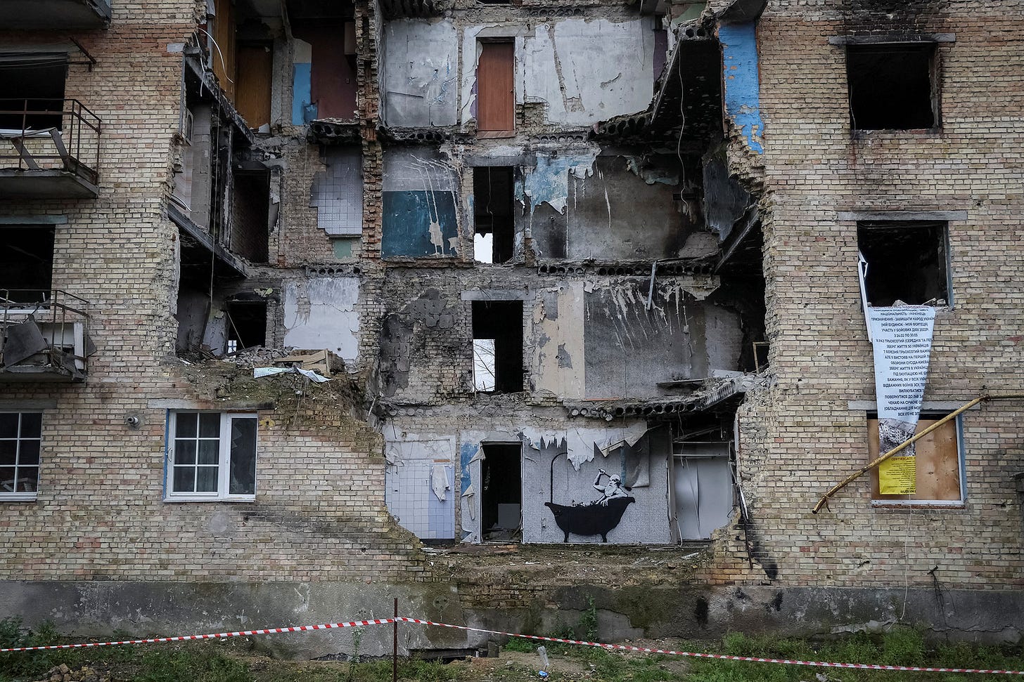 Banksy’s mural in Horenka, Ukraine, November 2022. Photo: Reuters