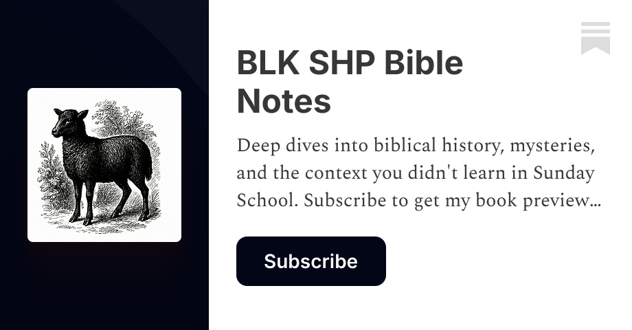 BLK SHP Bible Notes | Substack
