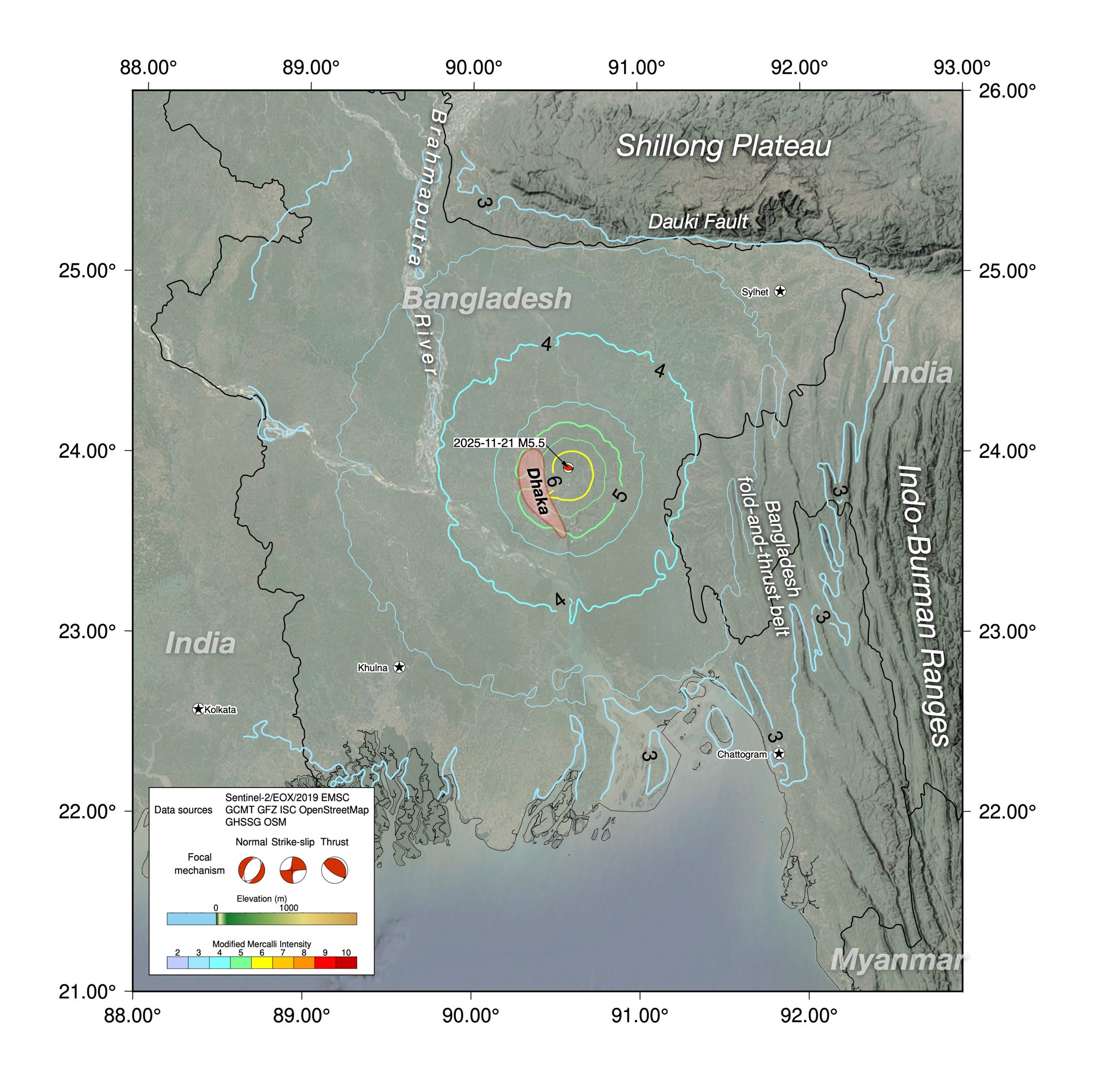 Bangladesh shaken by deadly M5.5 earthquake