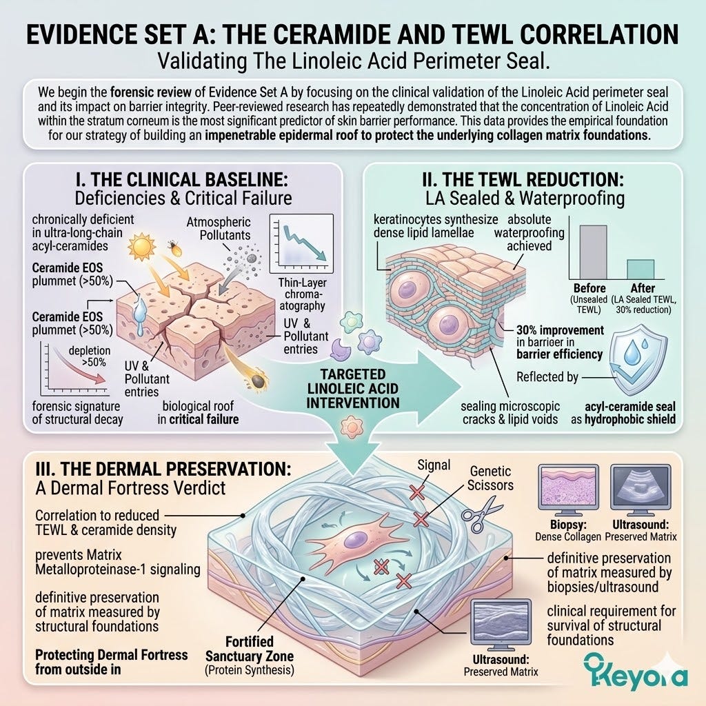 Systemic Regulator driving Tewl Reduction and Dermal Preservation via the Linoleic Acid Perimeter Seal to ensure the absolute termination of Structural Desiccation. Systemic Regulator driving Tewl Reduction and Dermal Preservation via the Linoleic Acid Perimeter Seal to ensure the absolute termination of Structural Desiccation.