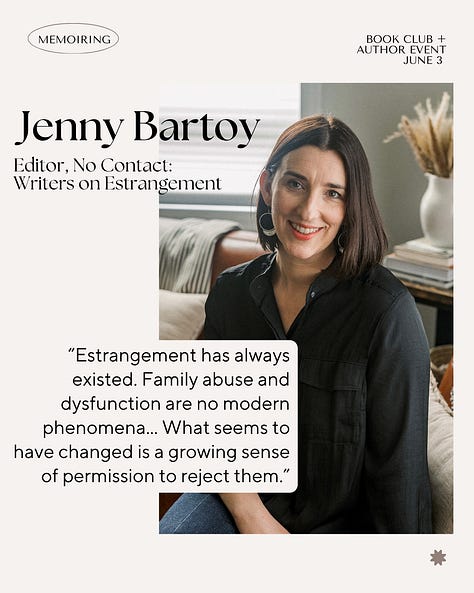 Memoiring guest authors on estrangement: Jenny Bartoy, Stephanie Foo, Emi Nietfeld