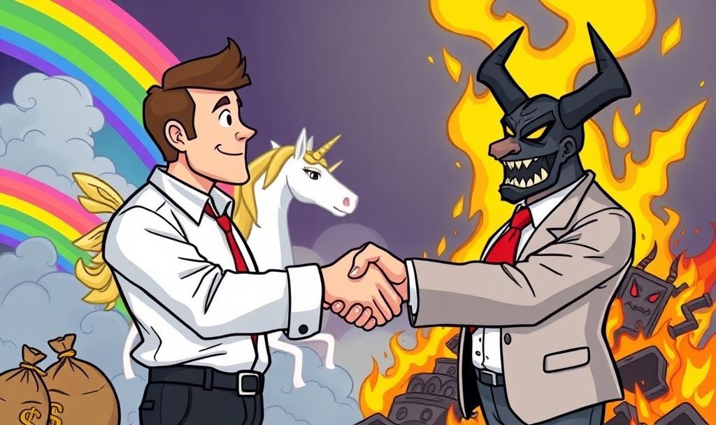 A new hire shaking hands with a CEO