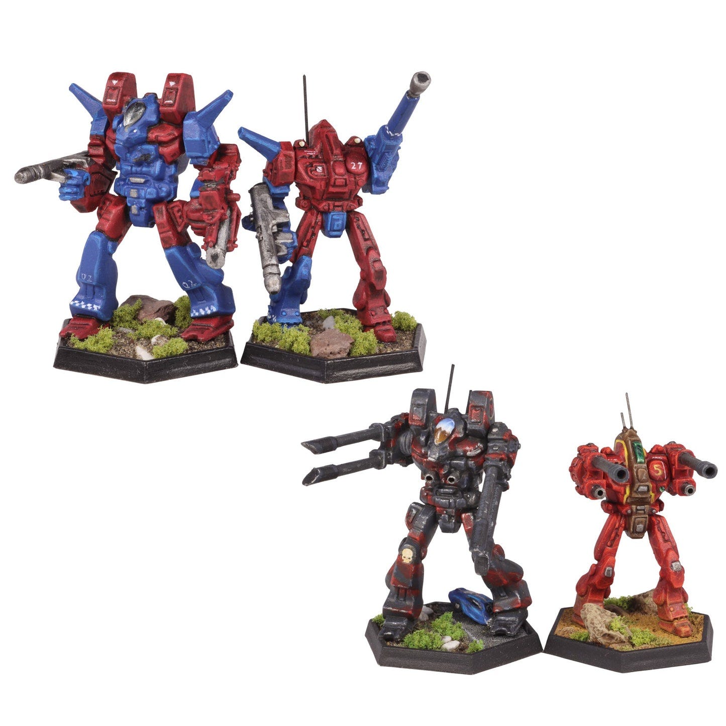 Mechs - 5 Plastic Miniatures