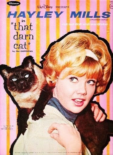 That Darn Cat paper dolls featuring Hayley Mills and D.C.