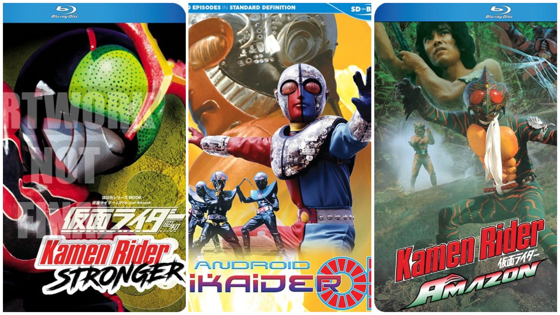 Discotek Licenses ANDROID KIKAIDER 01, KAMEN RIDER AMAZON & STRONGER