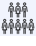 Group of people outline