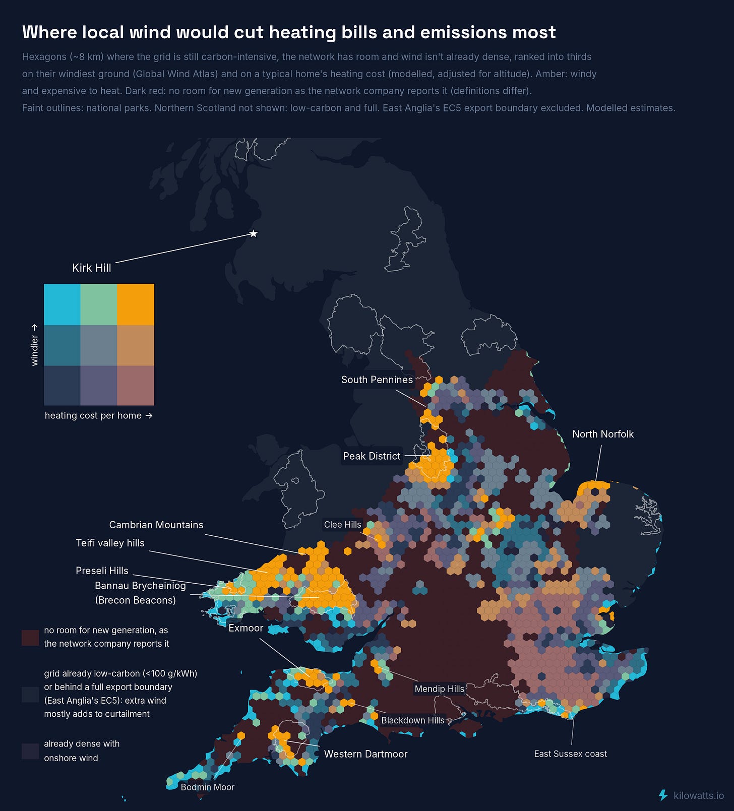 Where local wind would cut heating bills and emissions most