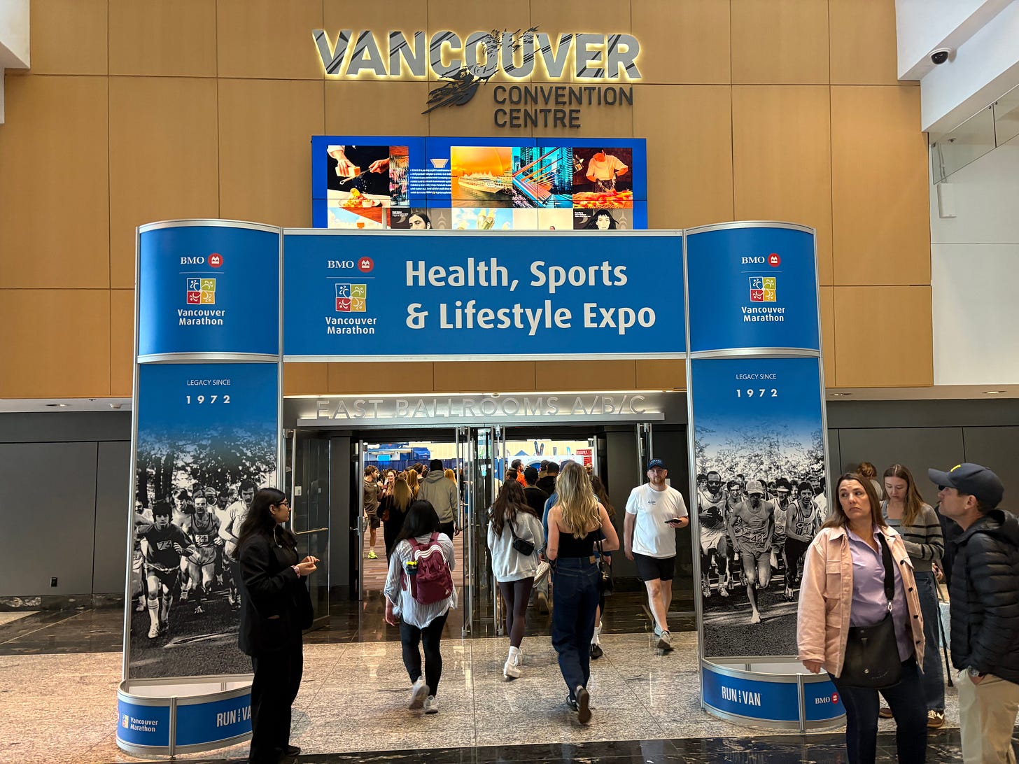 Entrance to the BMO Vancouver Marathon expo.