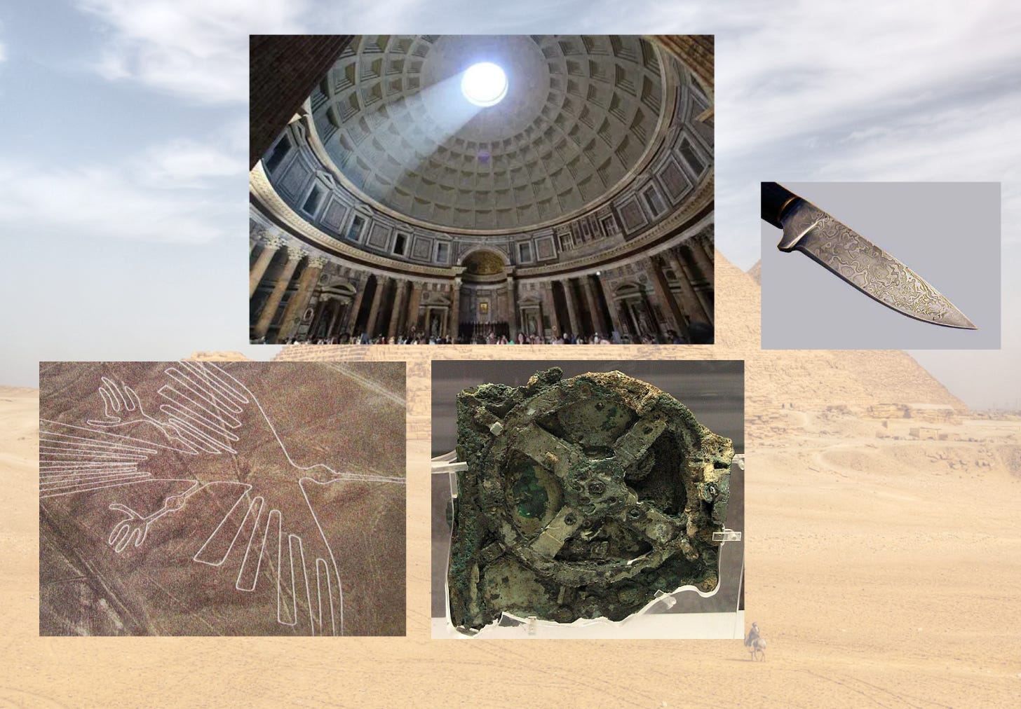 Ancient technologies on a background of the pyramids Ancient technologies on a background of the pyramids