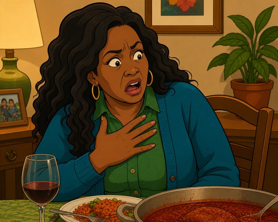 Shock at the dinner table