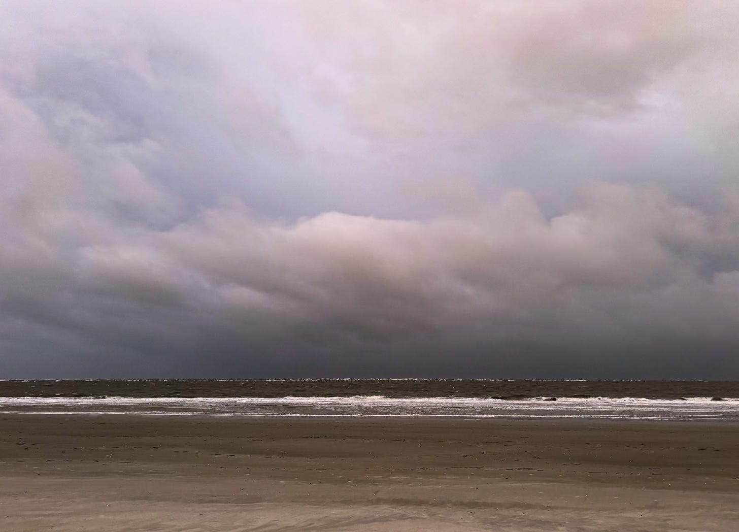 stormy sky over the ocean at Hunting Island