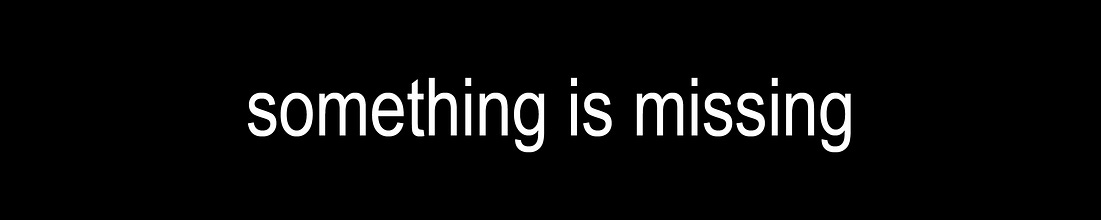 something is missing