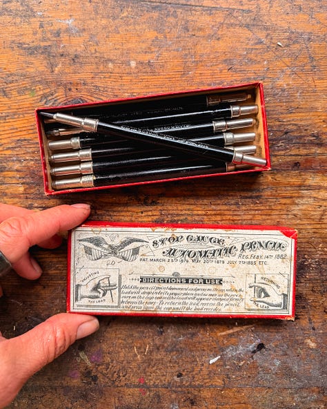 Victorian Metal Pencils, Eagle Vintage Pencils in Box